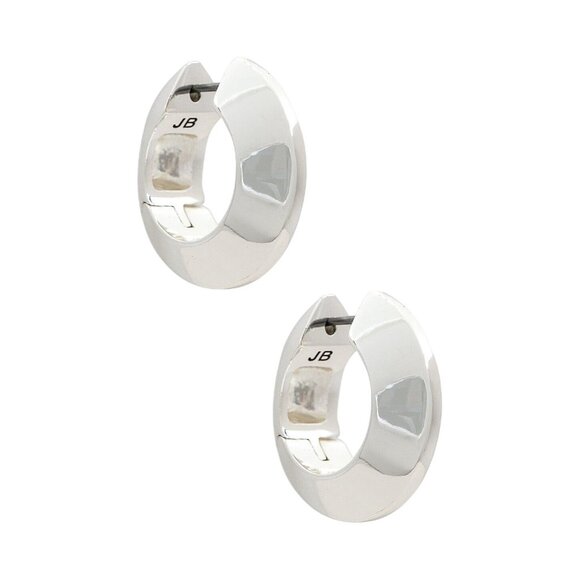 Jenny Bird Wide Hinged Hoops in Silver New Womens Earrings - Picture 1 of 8